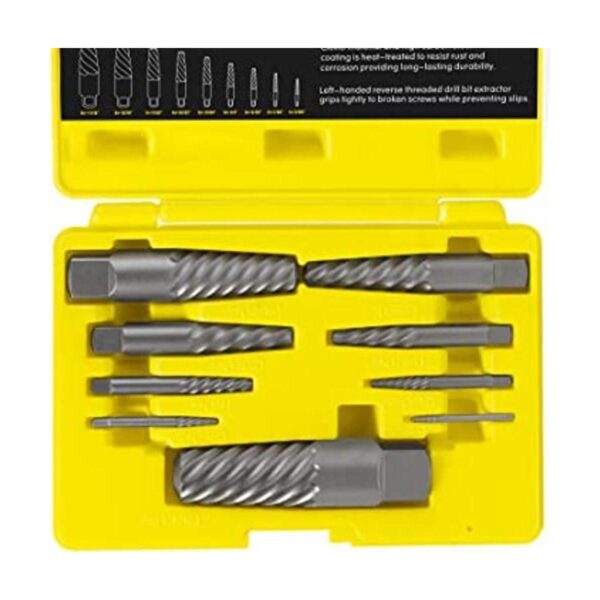 Topec 9Pcs Jumbo Spiral Flute Extractor Easy Out Bolt
