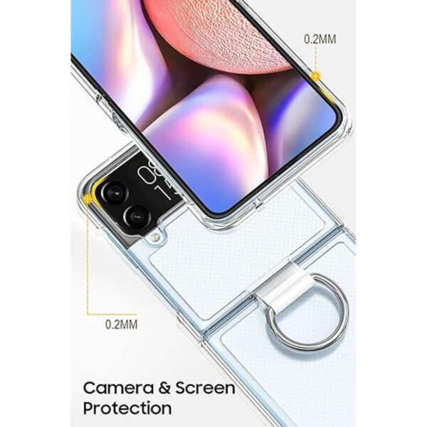 MAKAVO Funda transparente para Samsung Galaxy Z Flip 4 con_3
