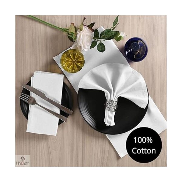 UniQloth Juego de 12 servilletas de tela de algodón