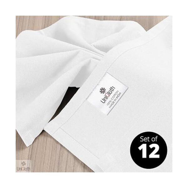 UniQloth Juego de 12 servilletas de tela de algodón