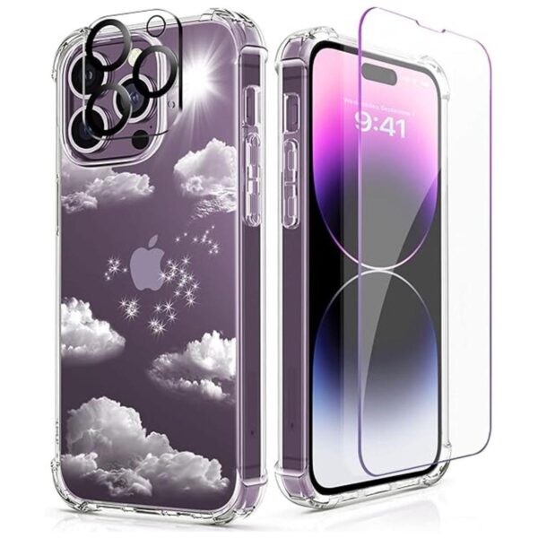 RoseParrot Funda para iPhone 14 Pro Max con protector de_1