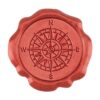 CRASPIRE 50 calcomanías de sello de cera roja brújula