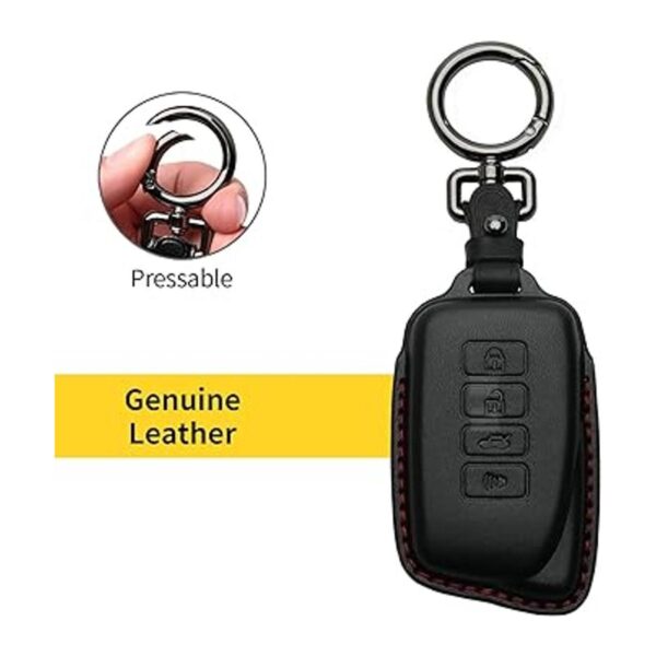 Tukellen Funda para llavero de cuero para Lexus con_6