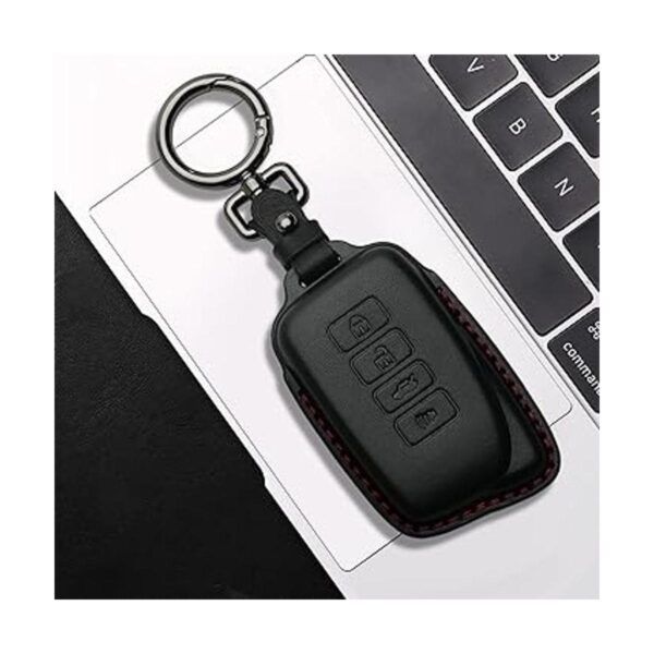 Tukellen Funda para llavero de cuero para Lexus con_4