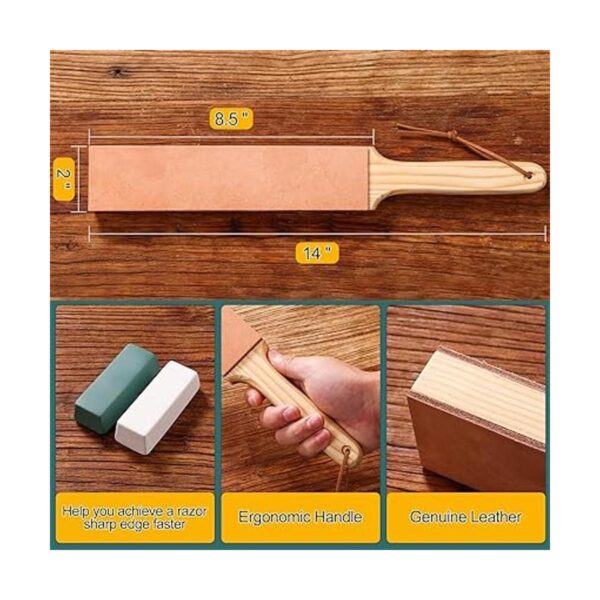ANGERSTONE Strop de cuero de doble cara para afilar