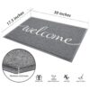 Fireosma Tapete para puerta 30 x 17.5 pulgadas gris_3