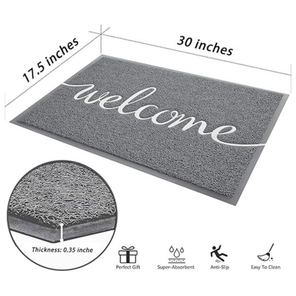 Fireosma Tapete para puerta 30 x 17.5 pulgadas gris_3