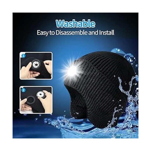 Gorro LED con luz sombrero de linterna LED recargable por_4