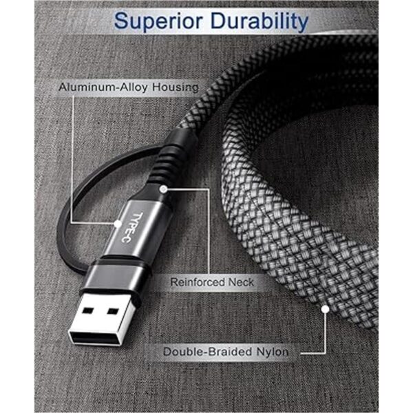 Basesailor Cable USB C a USB C de 100 W de 10 pies con_3