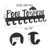 Toallero de piscina con 8 ganchos soporte para toallas_2