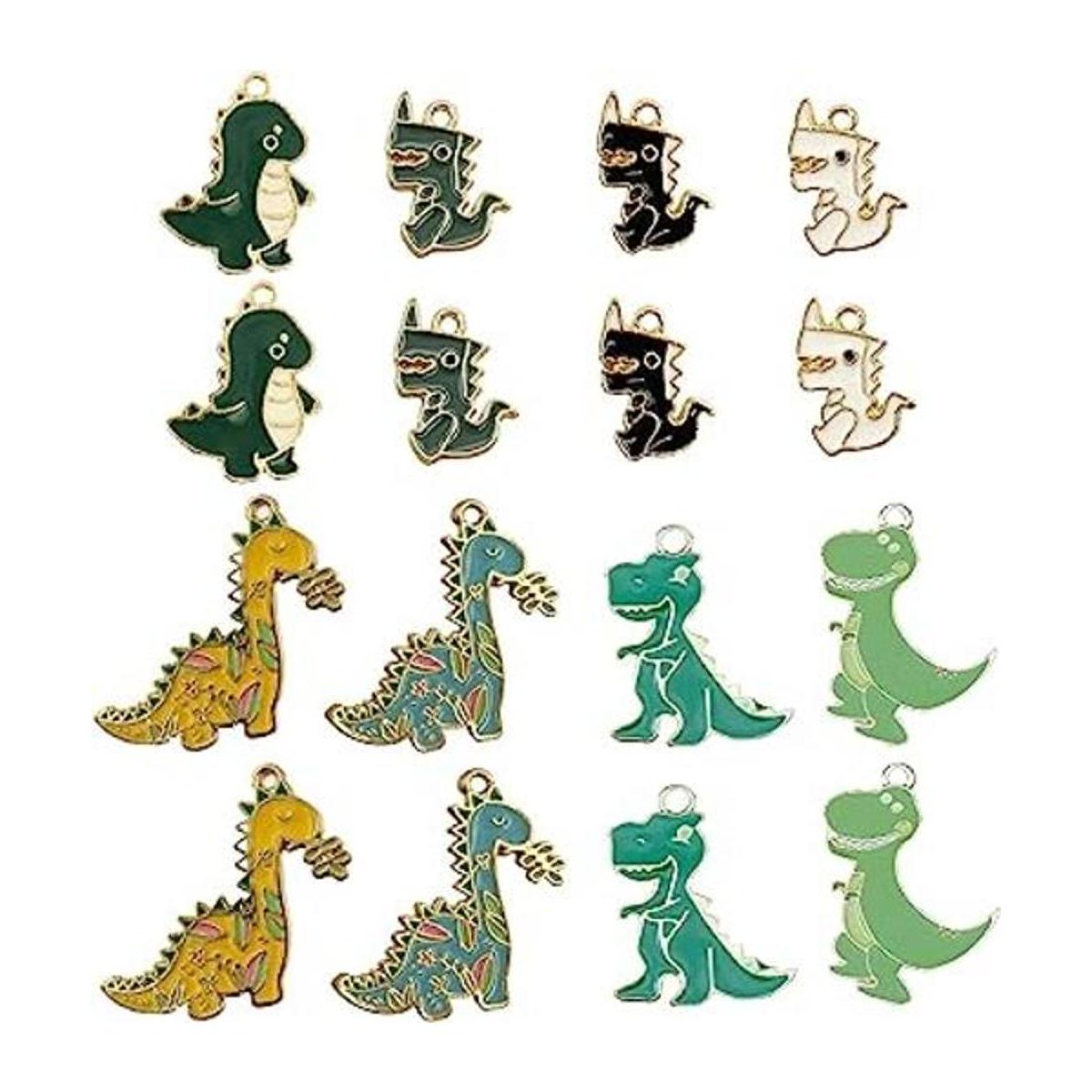 16 dijes de dinosaurio pequeños y grandes para niños