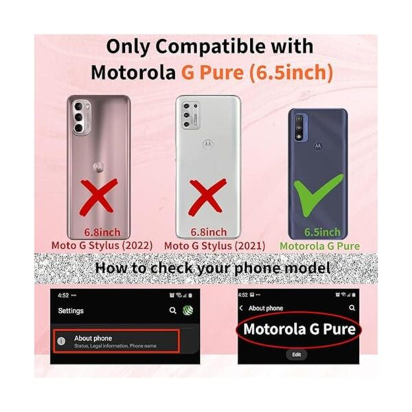 Petitian Funda para Motorola Moto G Pure 2021 para mujeres_2