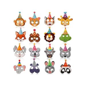 16 máscaras de animales de fiesta de cumpleaños para_1