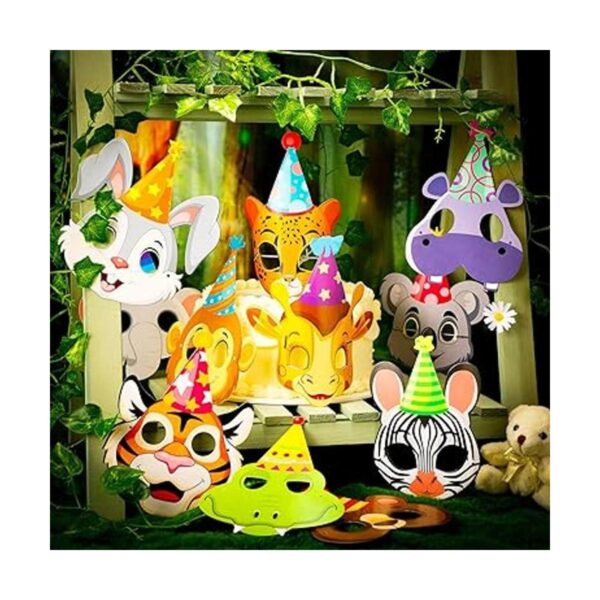16 máscaras de animales de fiesta de cumpleaños para_5