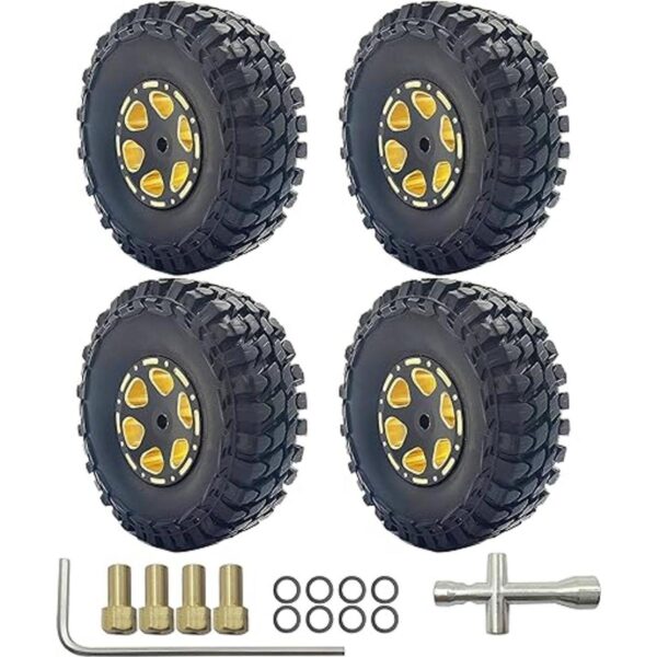HOPLEX Neumáticos RC 1.0 y juego de llantas Beadlock de_1