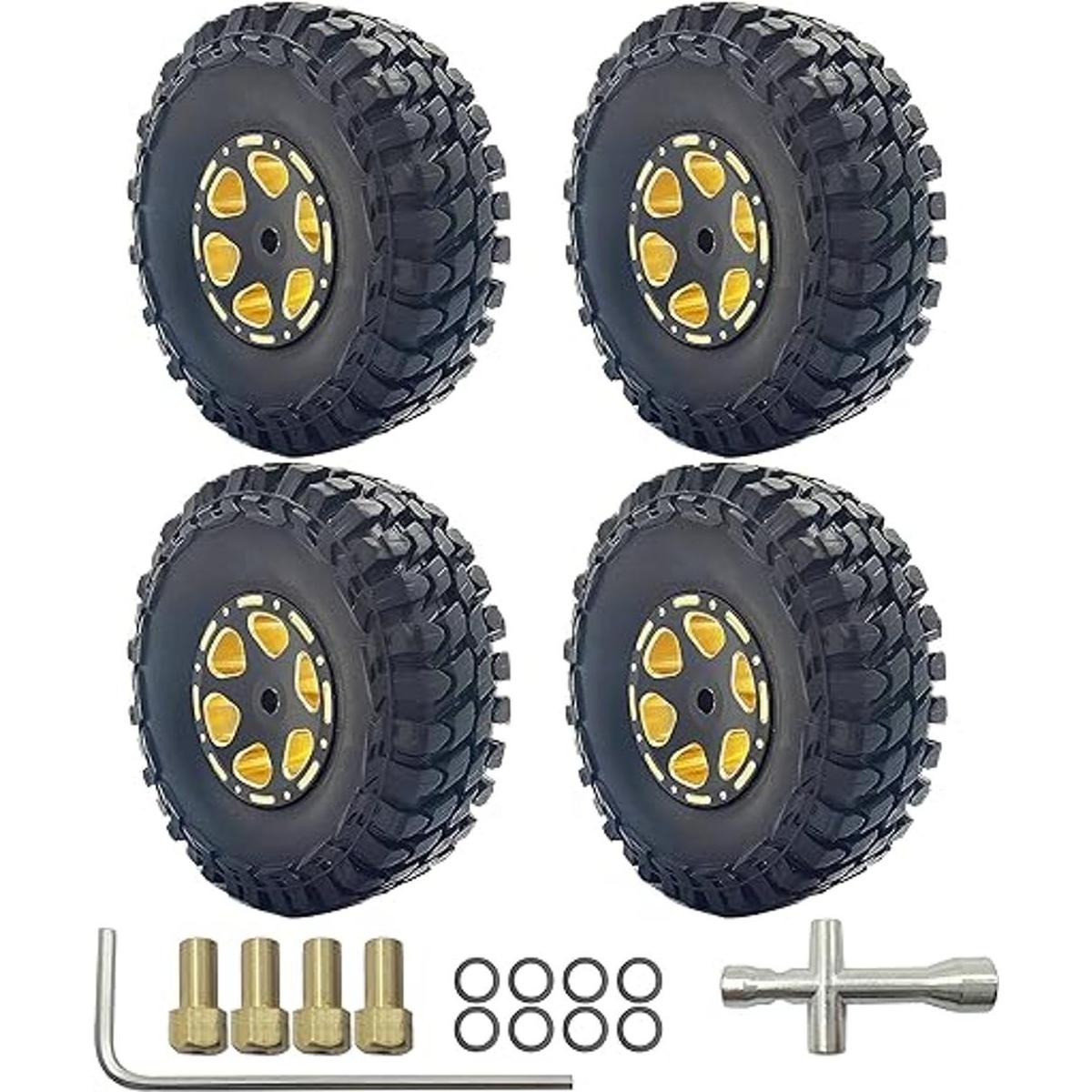 HOPLEX Neumáticos RC 1.0 y juego de llantas Beadlock de