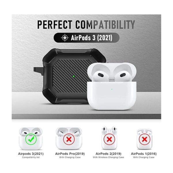 Maxjoy Funda para AirPods de 3 generación clip de
