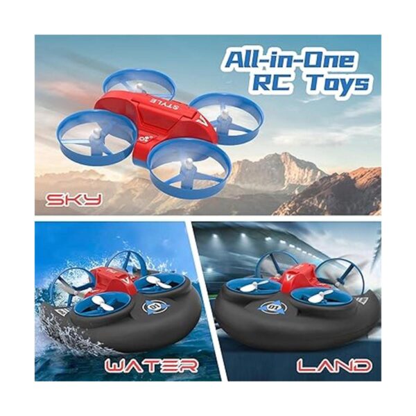 3 in 1 Water Land and Air RC Boat Toys for Boys 2.4 GHz_5