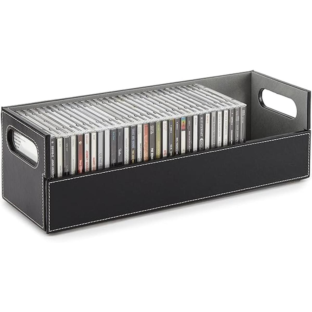Stock Your Home CD Storage Box Organizer Shelf for Movie