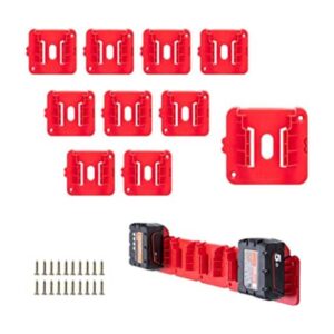 Paquete de 10 soportes para baterías Milwaukee M18 de 18 V_1
