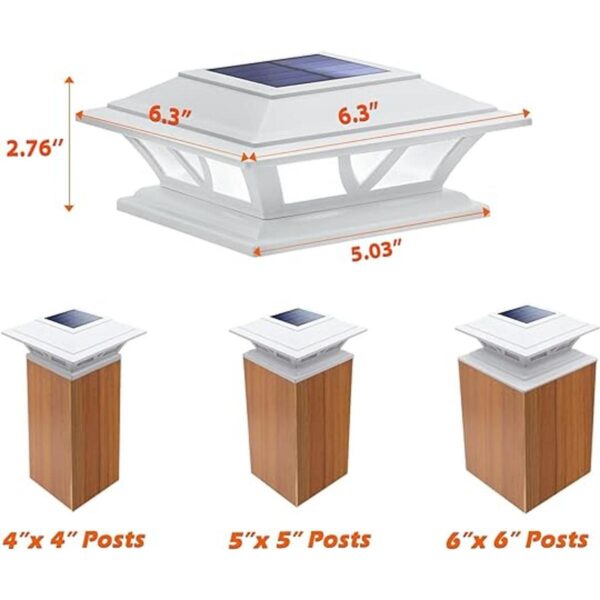 Siedinlar Luces solares para postes al aire libre 2 modos_4