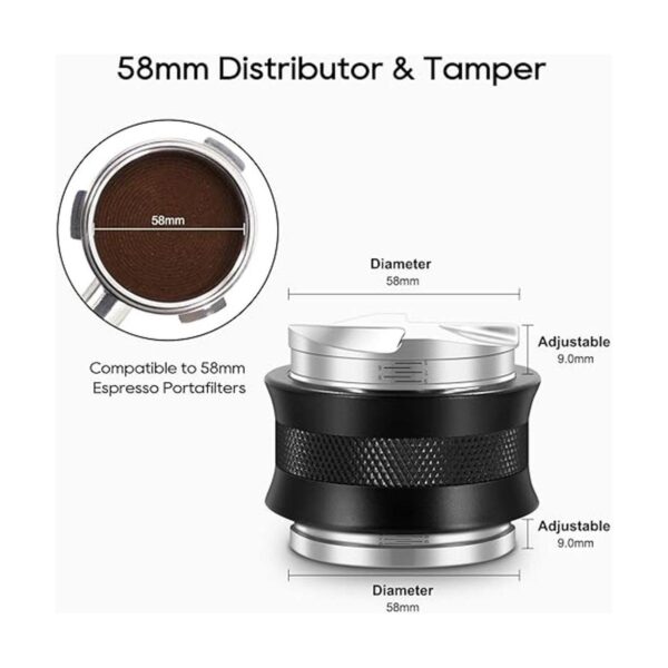 Tamper expreso de 2.283 in distribuidor de café para