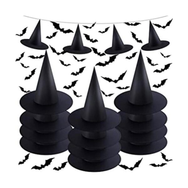 12 piezas de disfraz de bruja disfraz y sombrero de bruja_1
