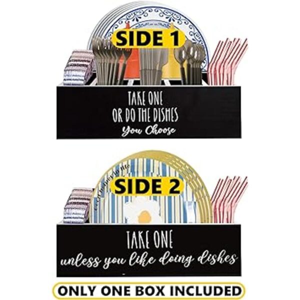 Soporte para platos de papel organizador de cubiertos de