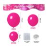 Globos rosa intenso paquete de 100 globos rosa intenso