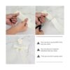 TONIFUL 4 rollos de cinta de seda de gasa blanca crema de_3