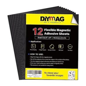 DIYMAG Hojas adhesivas magnéticas 8 x 10 pulgadas_1