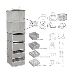 Simple Houseware Organizador colgante de 6 estantes con