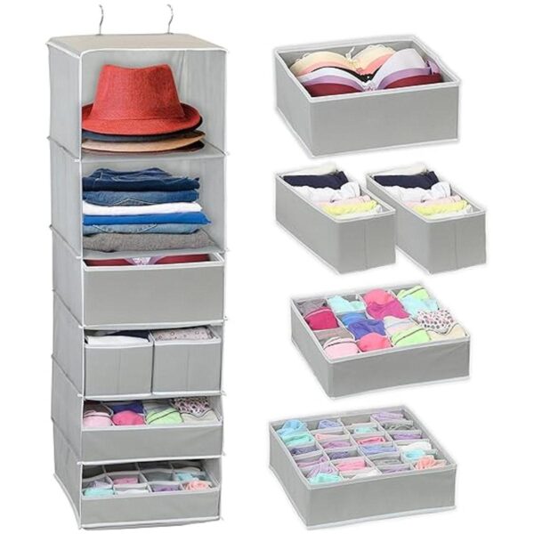 Simple Houseware Organizador colgante de 6 estantes con