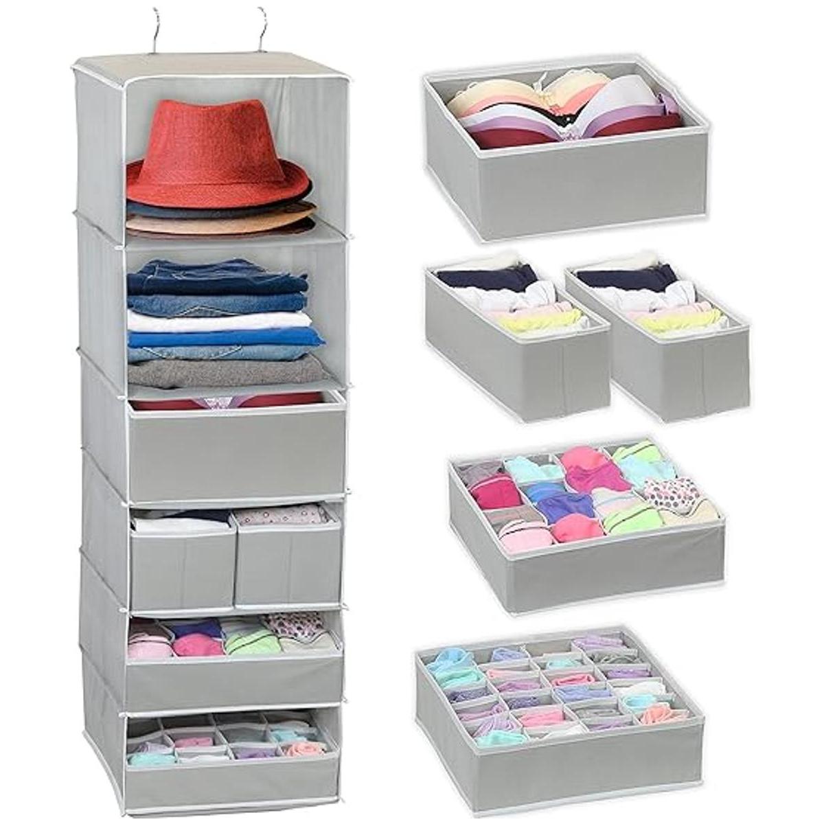 Simple Houseware Organizador colgante de 6 estantes con