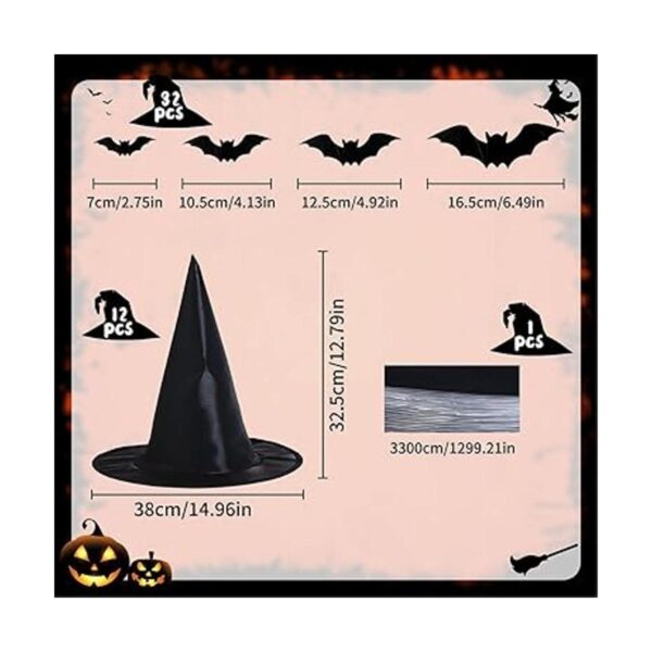 Sombreros de bruja de Halloween para decoración de