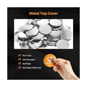 BEAMNOVA 100 juegos de piezas de botón de metal para