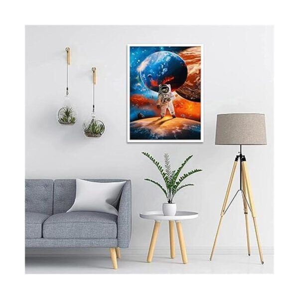 DVWIVGY Pintura de diamantes 5D astronauta de neón