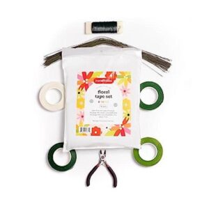 Incraftables Cinta floral blanca y verde 4 piezas