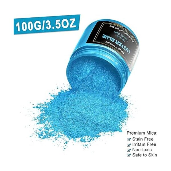 Polvo de mica azul 3.53 oz de pigmento de botella grande_2