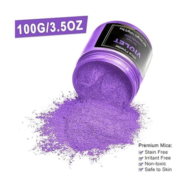 Pigmento de polvo de mica violeta 3.53 oz Polvo de_2