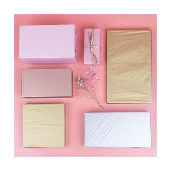 Feibmir 60 hojas de papel de seda metálico de 6 colores_4