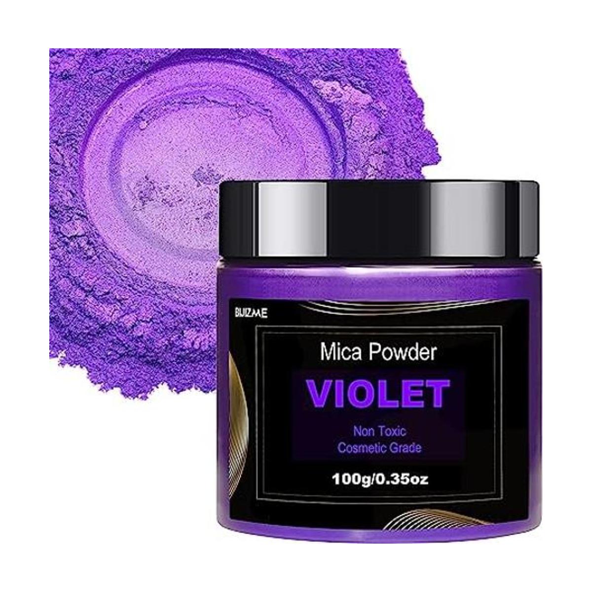 Pigmento de polvo de mica violeta 3.53 oz Polvo de