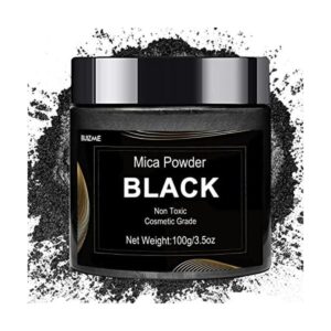 Pigmento de polvo de mica negra 3.53 oz Polvo de mica_1
