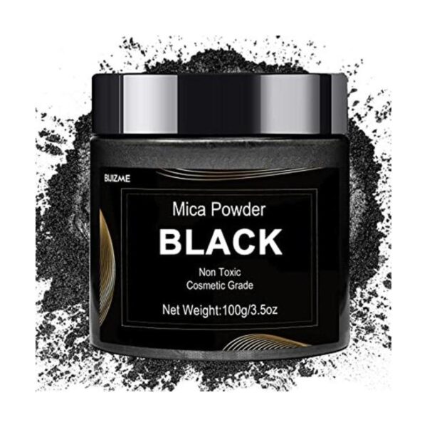 Pigmento de polvo de mica negra 3.53 oz Polvo de mica_1