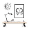 9 plantillas grandes de mandala para el sol y la luna