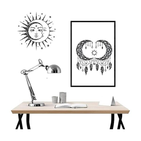9 plantillas grandes de mandala para el sol y la luna