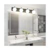Lámparas de baño 4 luces de tocador color negro mate_3