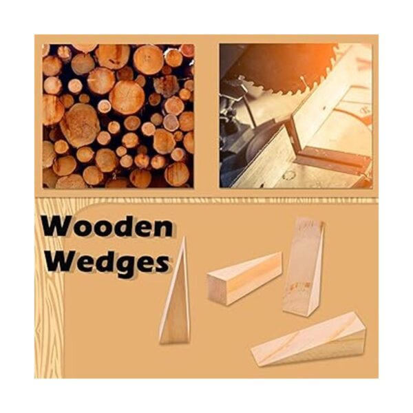 Paquete de 8 topes de puerta de madera cuñas de madera_4