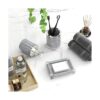 SHYFOY Juego de accesorios de baño de diamante plateado