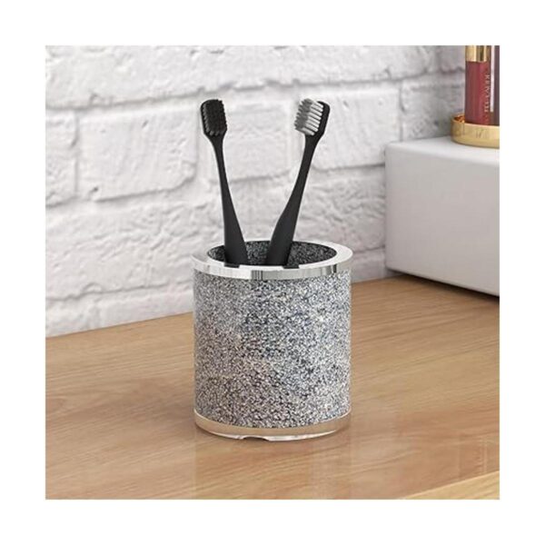 SHYFOY Juego de accesorios de baño de diamante plateado